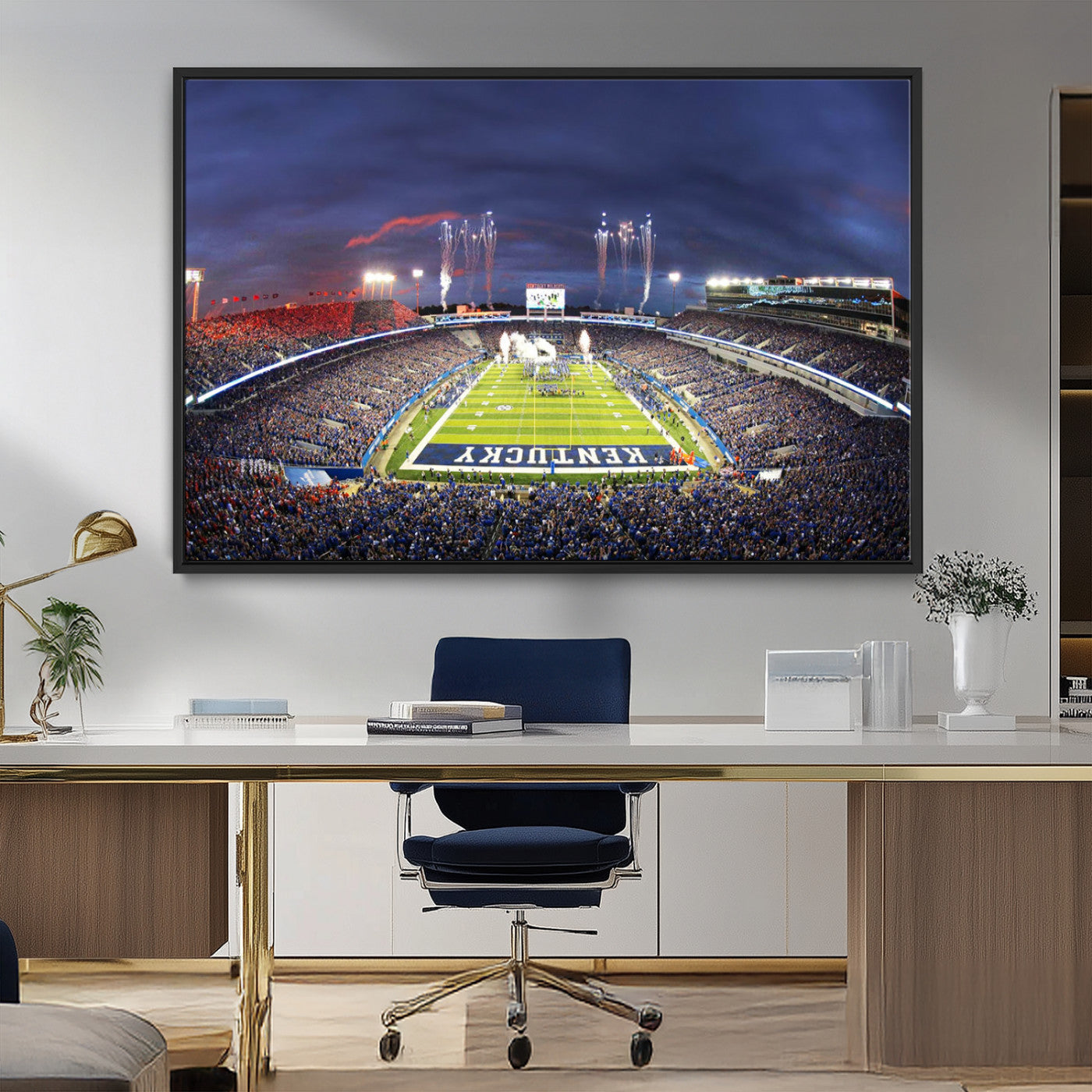 MGV-FC-36X24 - Kroger Field Canvas Wall Art - Kentucky Stadium Wall Art Print - Sunset Football Stadium Wall Decor
