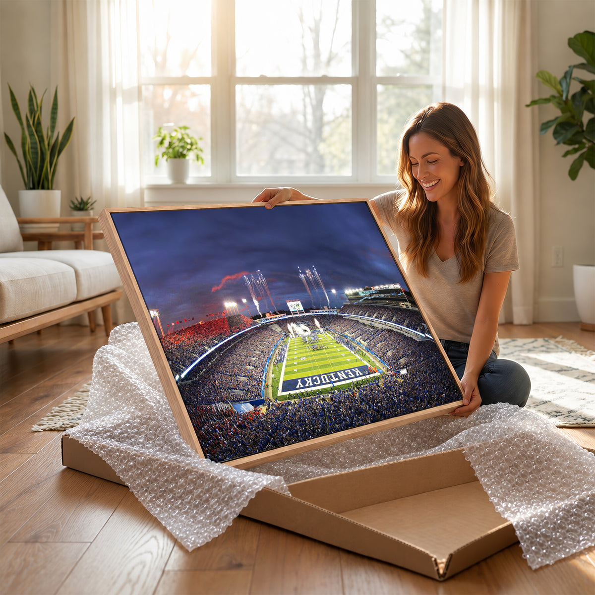 26008-MGV-CV-36X24 - Kroger Field Canvas Wall Art, Kentucky Stadium Wall Art