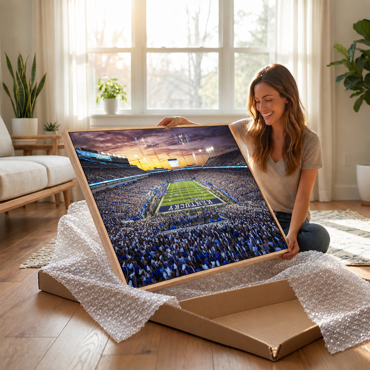 78524-MGV-CV-36X24 - Kroger Field Wall Art Print, Kentucky Stadium Wall Art