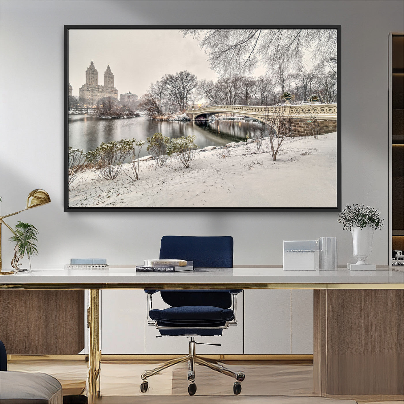 MGV-FC-36X24 - The Bow Bridge in Central Park Canvas, The Bow Bridge Canvas Print
