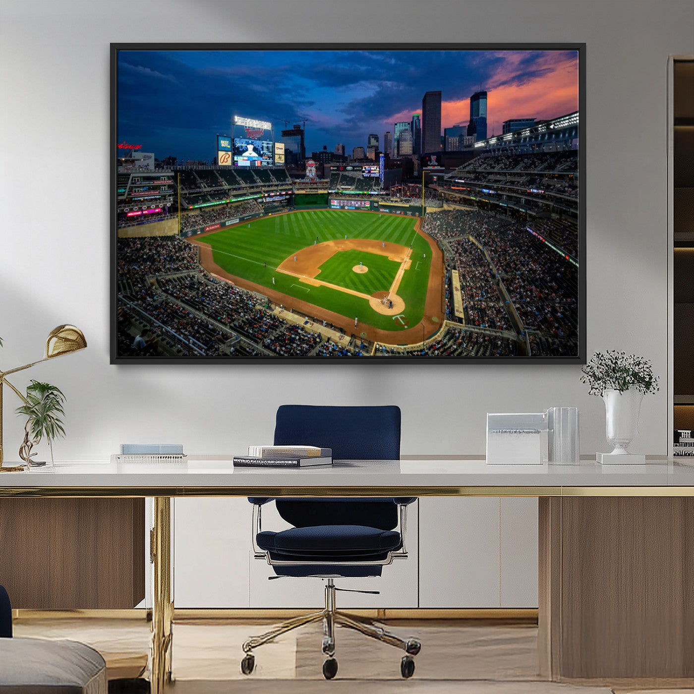MGV-FC-36X24 - Target Field Wall Art Canvas Print, Baseball Stadium Print, Minneapolis Major League Baseball's