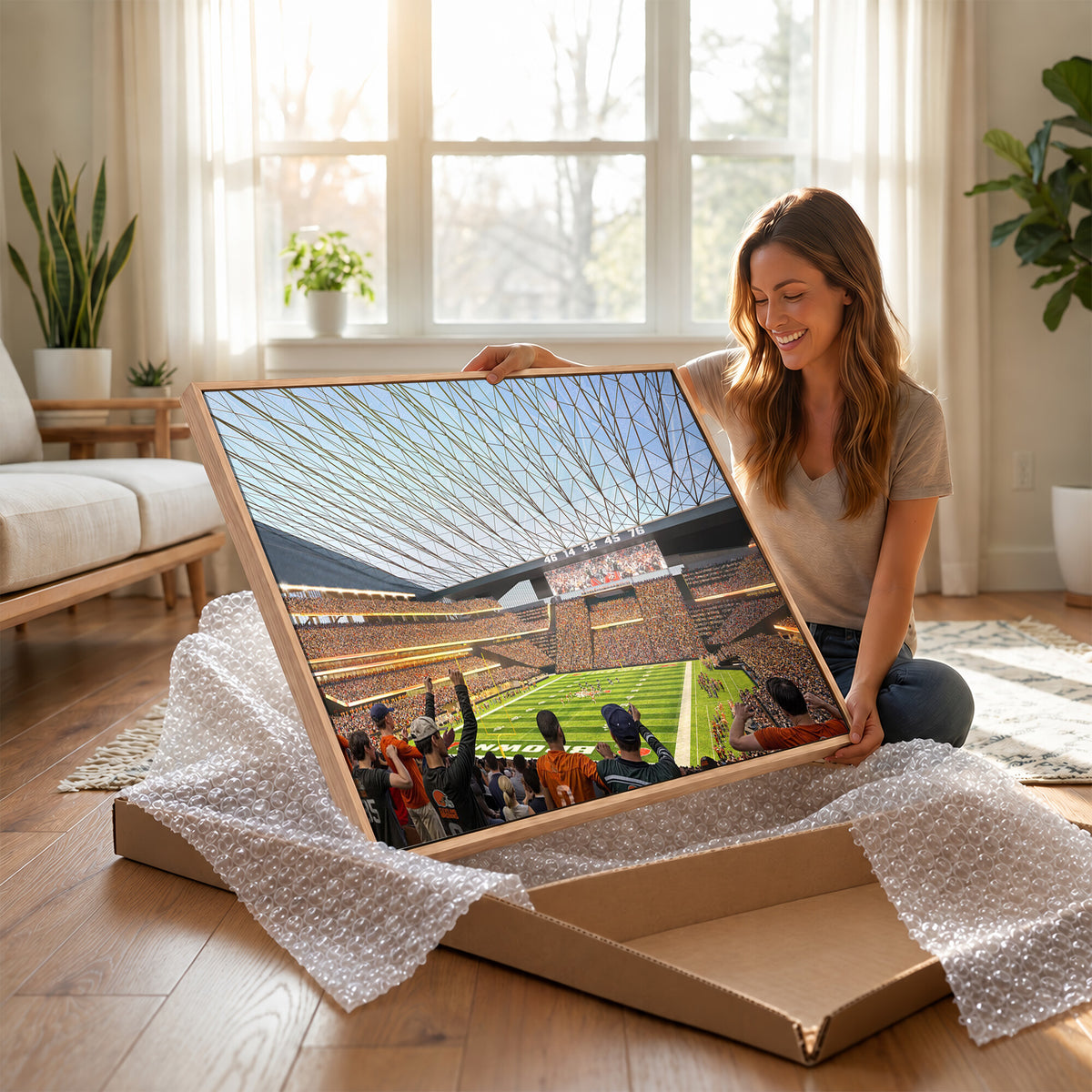 81960112-MGV-CV-36X24 - Cleveland Browns Stadium Wall Art Canvas Print