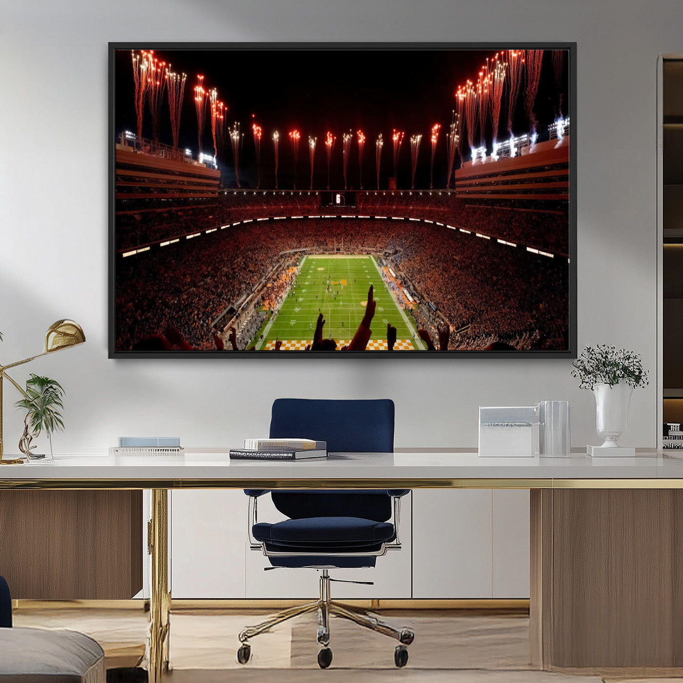 73358115-MGV-CV-36X24-Tennessee Neyland Stadium Wall Art Print, Sports Arena Canvas Wall Art, Panoramic Stadium Canvas Print, Modern Athletic Field Art Printing