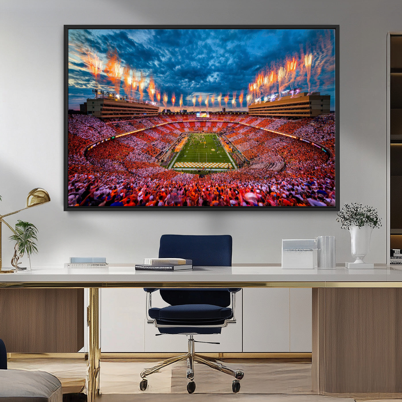 MGV-FC-36X24 - Tennessee Neyland Stadium Wall Art Print, Sports Arena Canvas Wall Art, Panoramic Stadium Canvas