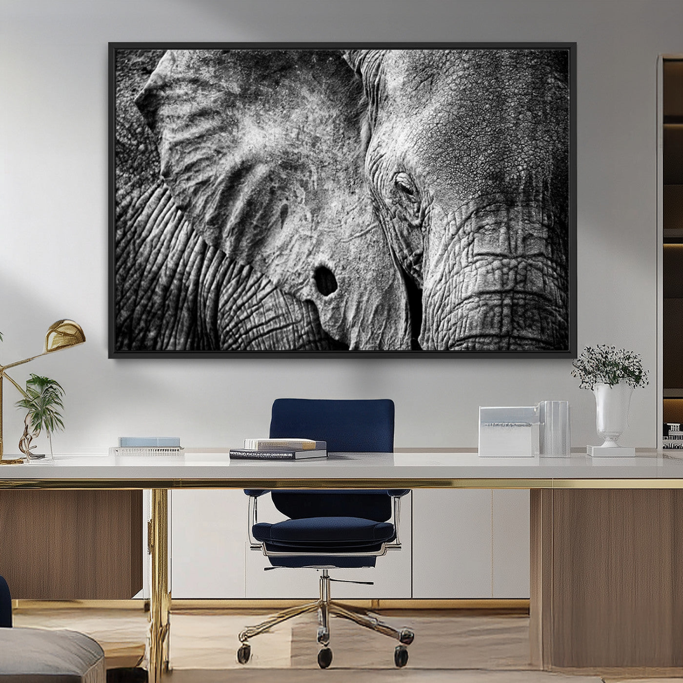 MGV-FC-36X24 - Wild Old Elephant Wall Art Canvas Print