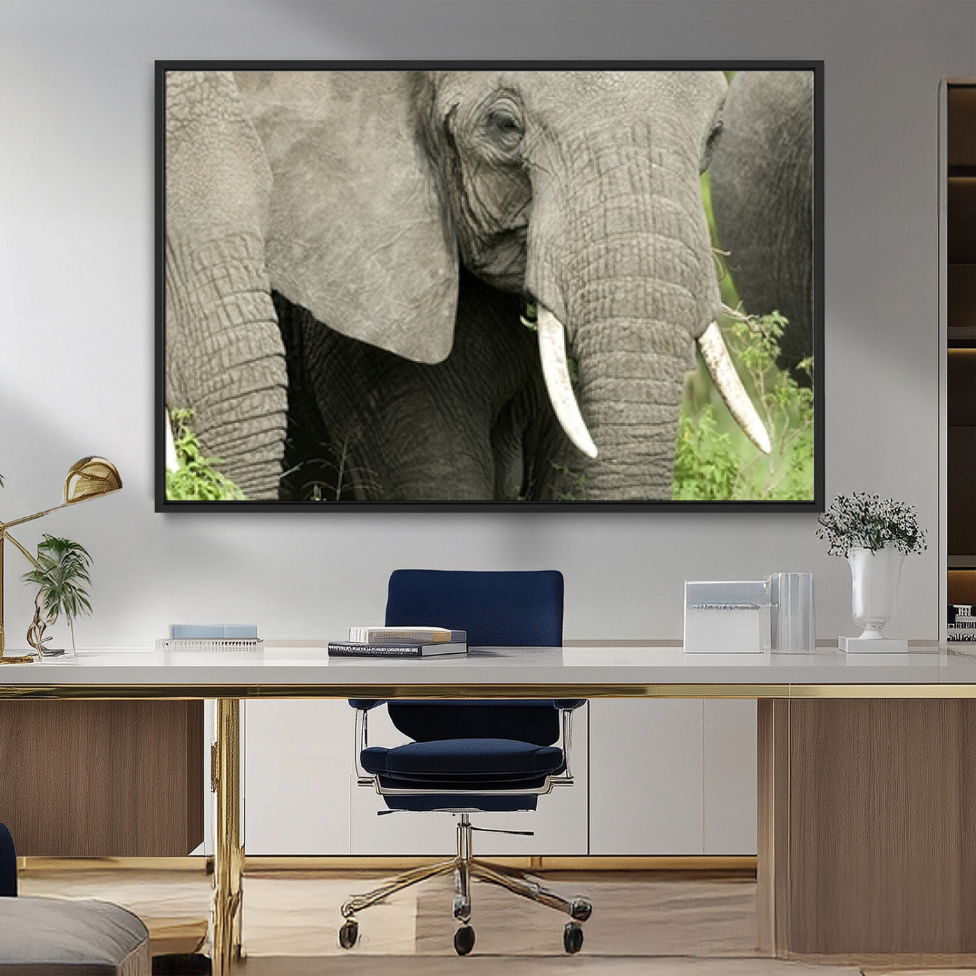 MGV-FC-36X24 - Wild Elephant Wall Art Canvas Print