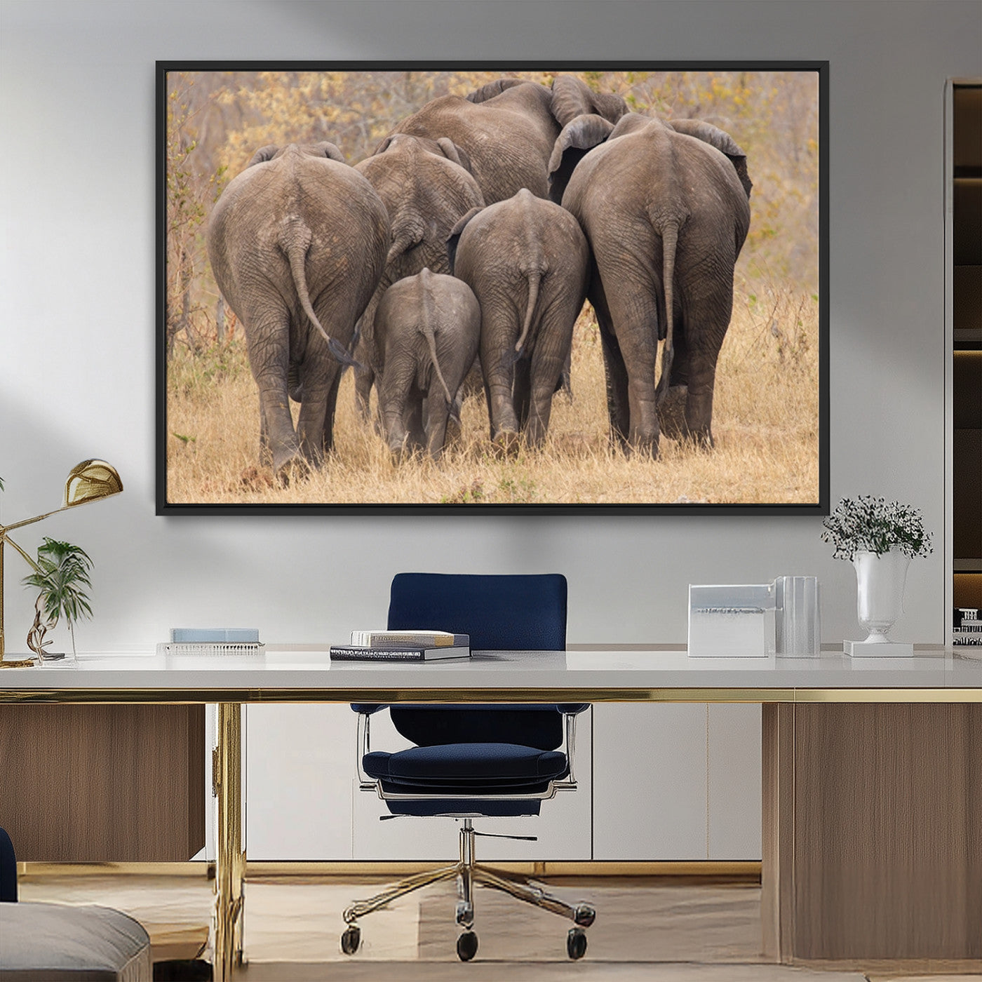 MGV-FC-36X24 - Wild Elephant Wall Art Canvas Print