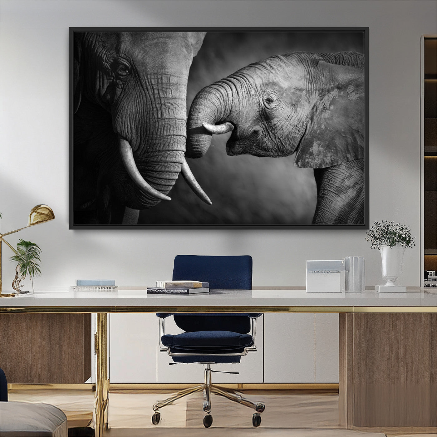 MGV-FC-36X24 - Wild Elephant Wall Art Canvas Print
