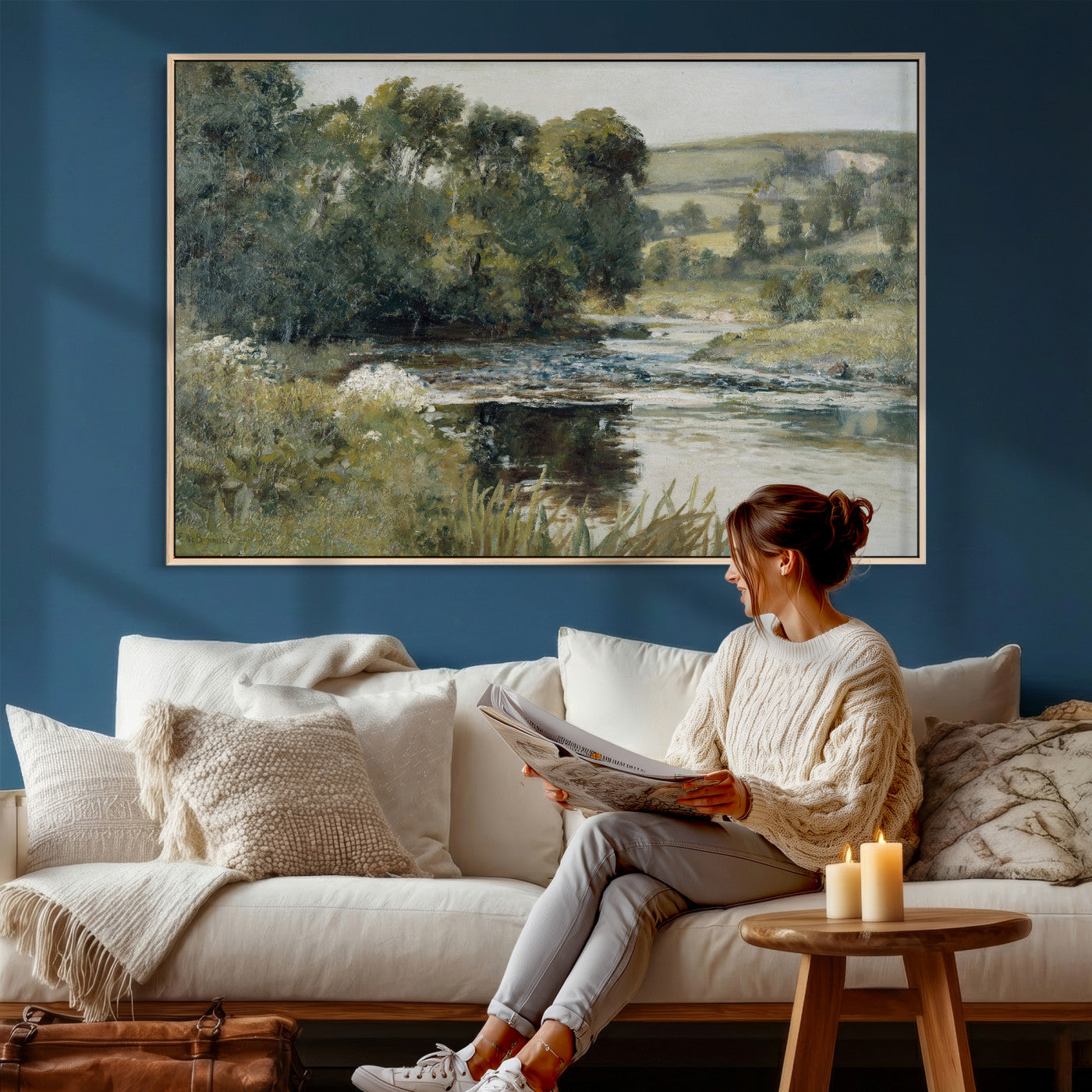 63256010-MGV-CV-36X24 - Edward Mitchell Bannister Streamside Wall Art Canvas Print