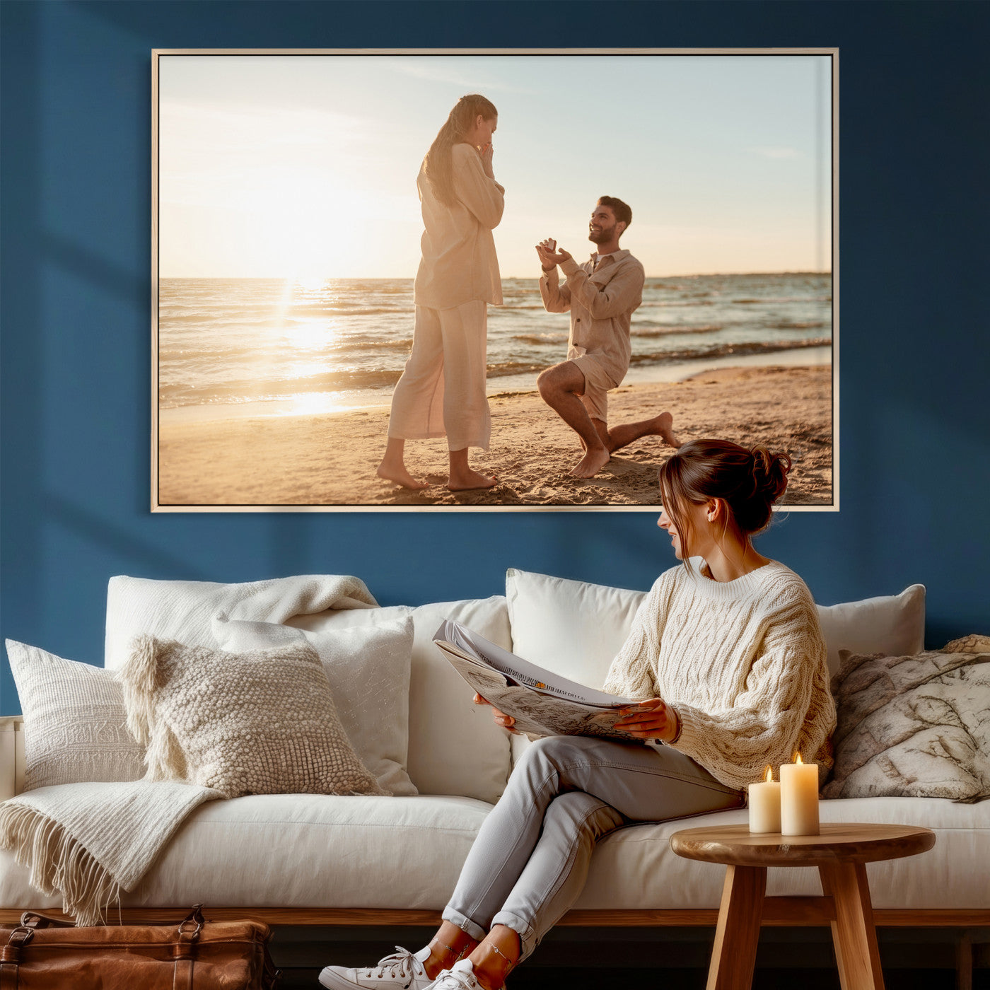 91913900-MGV-CV-36X24 - Custom Photo with Framed Canvas Wall Art Canvas Print Personalized Picture Print Framed Wall Art Digitally Printed Photo