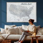 66120672-MGV-CV-36X24 - Personalized America Push Pin Travel Map Canvas Wall Art for Custom Family Gift