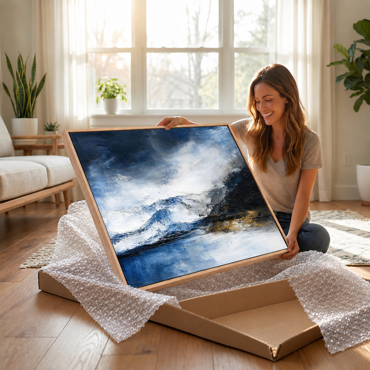48142030-MGV-CV-36X24 - Extra Large Abstract Wall Art Canvas Print