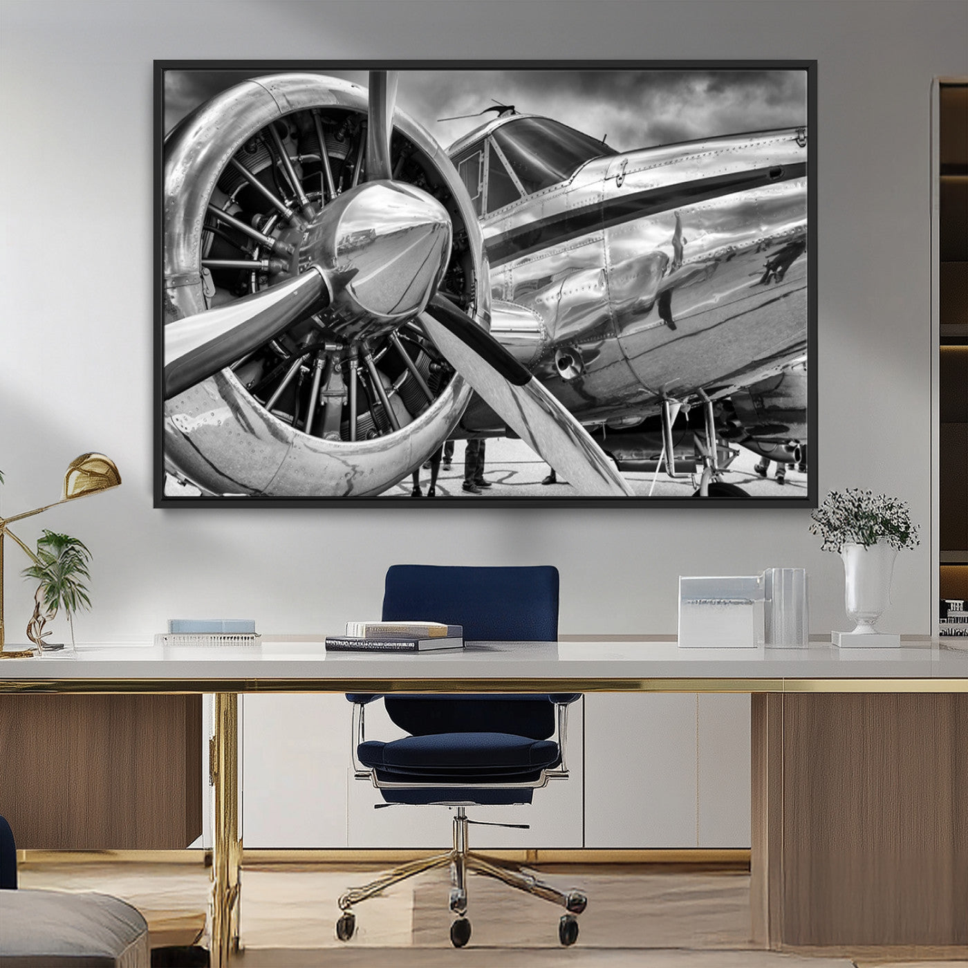 MGV-FC-36X24 - Vintage Antique Airplane Wall Art Canvas Print