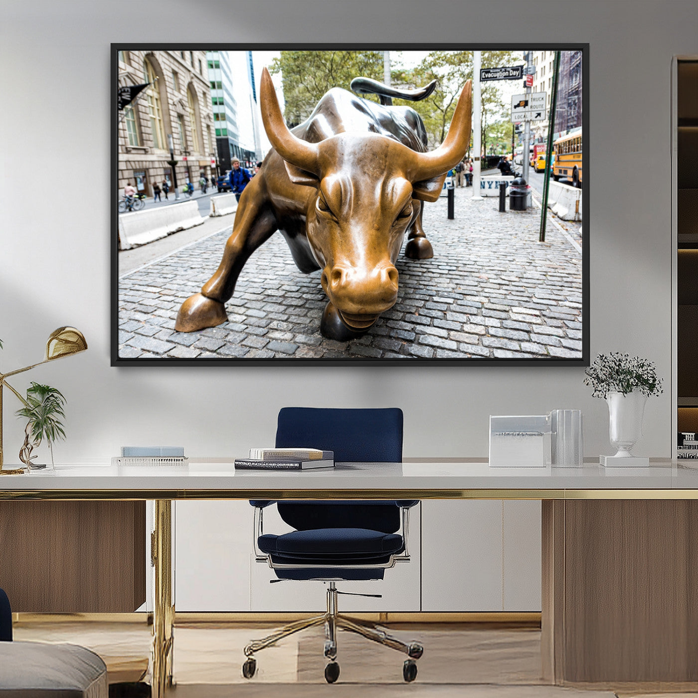 MGV-FC-36X24 - Charging Bull Wall Art Canvas Print