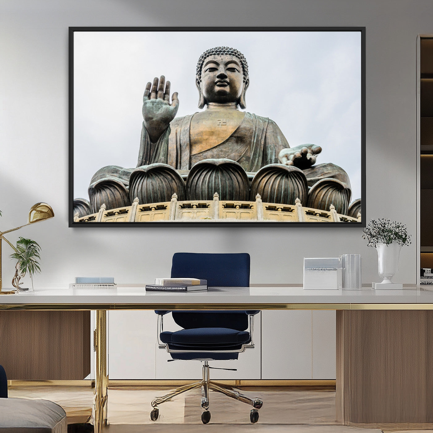 MGV-FC-36X24 - Buddha Statue Wall Art Canvas Print