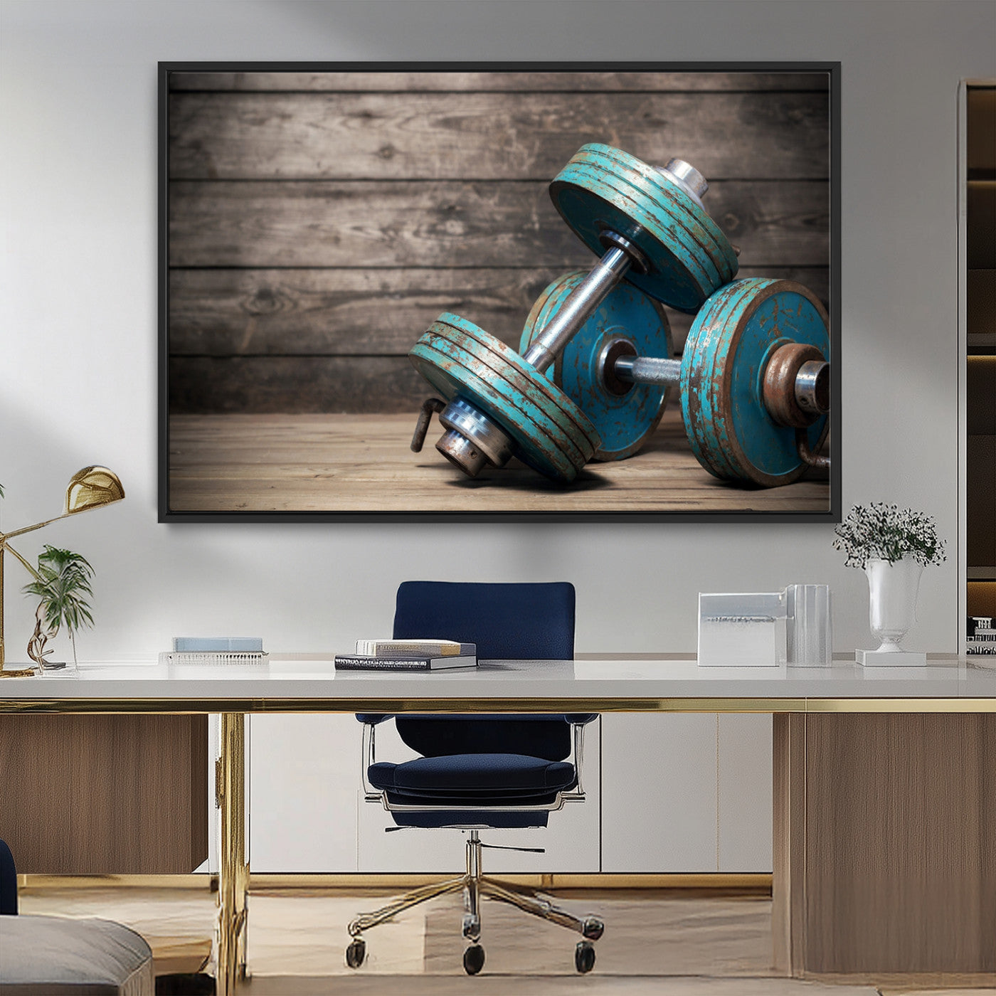 MGV-FC-36X24 - Dambell and Sport Wall Art Canvas Print