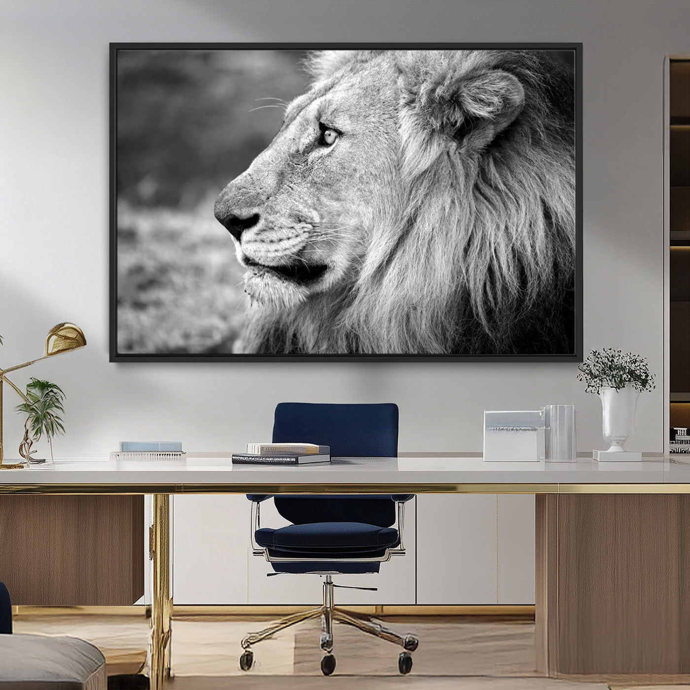MGV-FC-36X24 - African Lion Wall Art Canvas Print