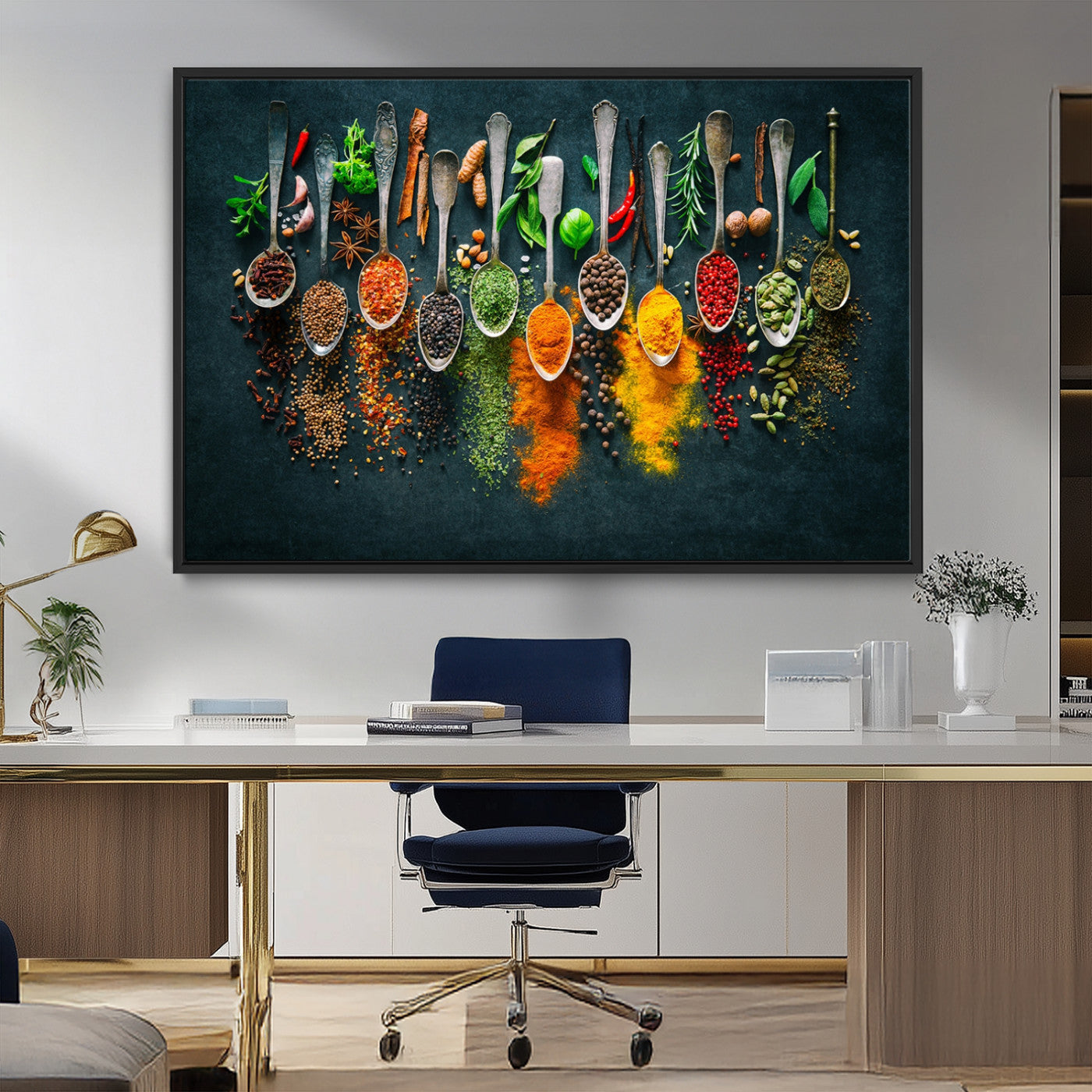MGV-FC-36X24 - Herbs and Spices Kitchen Wall Art Canvas Print