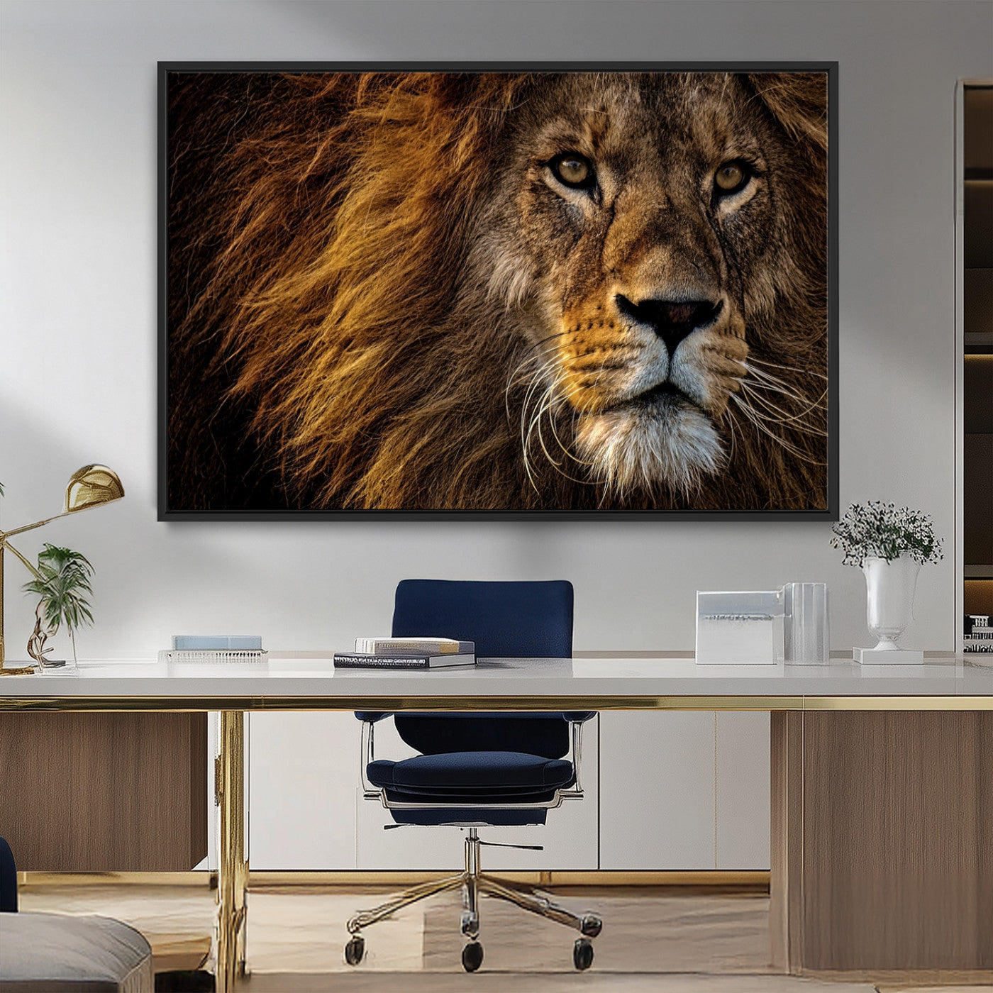 MGV-FC-36X24 - Mighty Lion Wall Art Animal Canvas Print