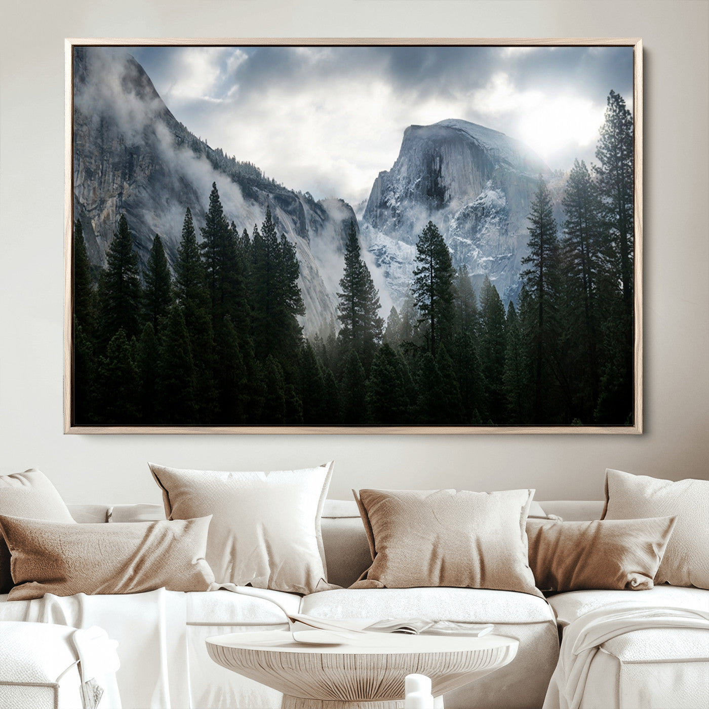 98725-MGV-CV-36X24-Wall Art Foggy Forest Landscape Canvas Print