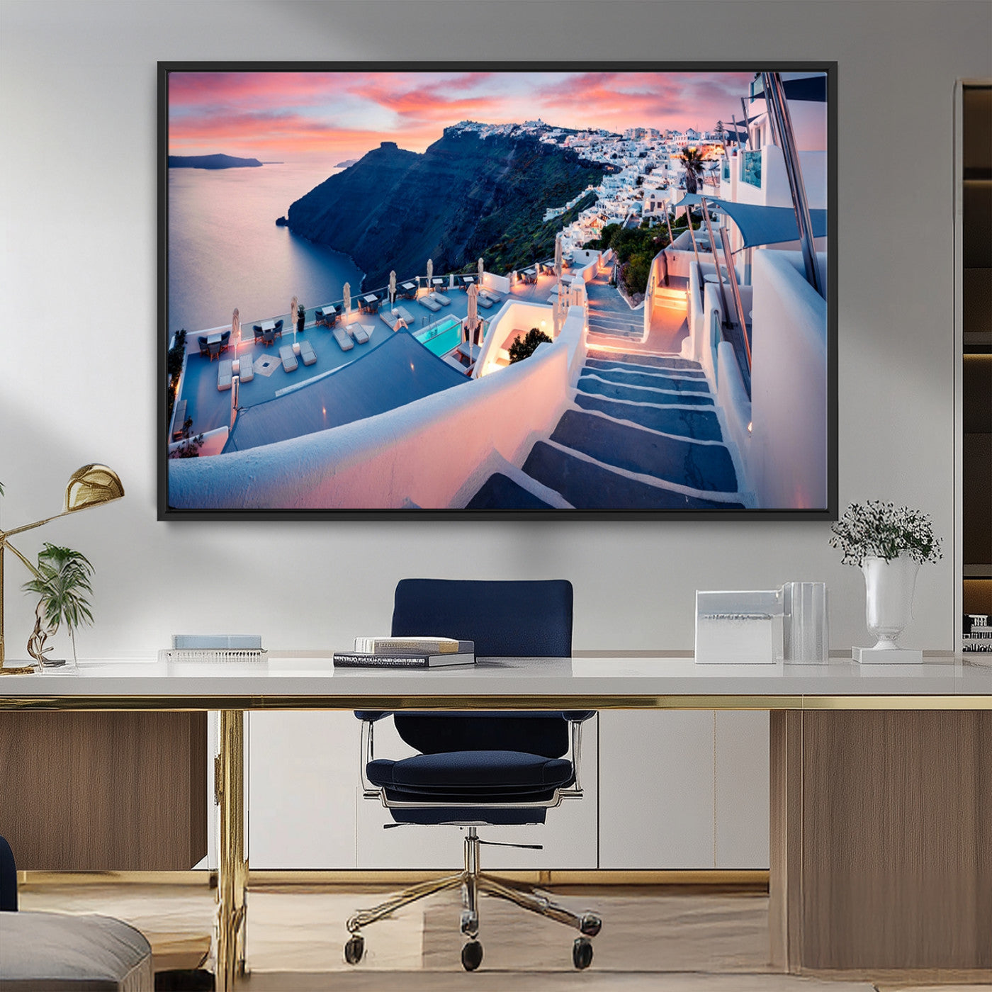 MGV-FC-36X24 - Santorini Island Wall Art Canvas Print
