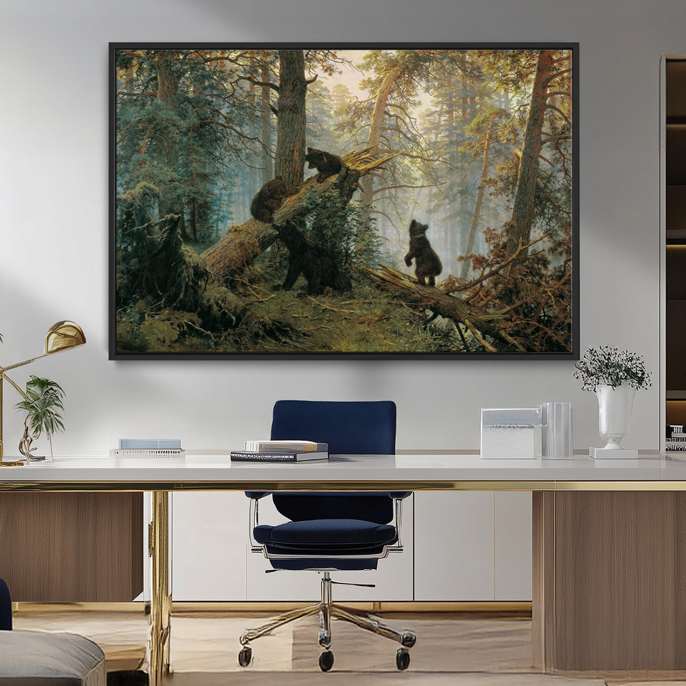 MGV-FC-36X24 - Grizzly Bear Cubs Wall Art Canvas Print