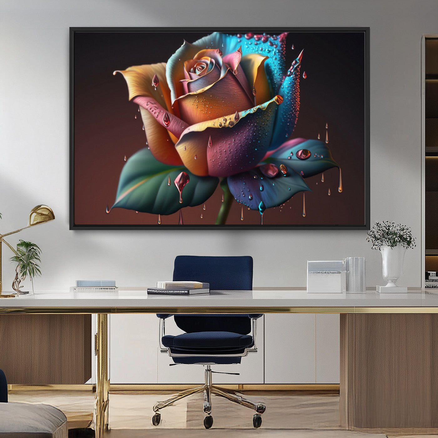 MGV-FC-36X24 - Abstract Rose Wall Art Canvas Print