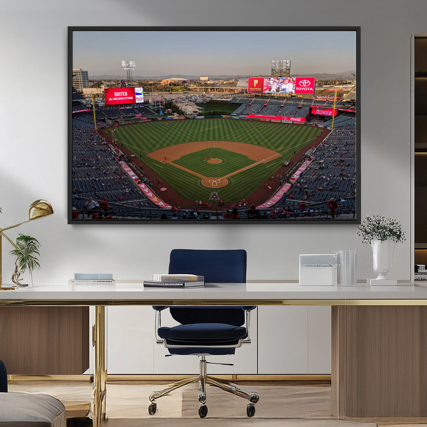 MGV-FC-36X24 - Los Angeles Angels Baseball Canvas Print - Anaheim Angel Stadium Wall Art Canvas Print