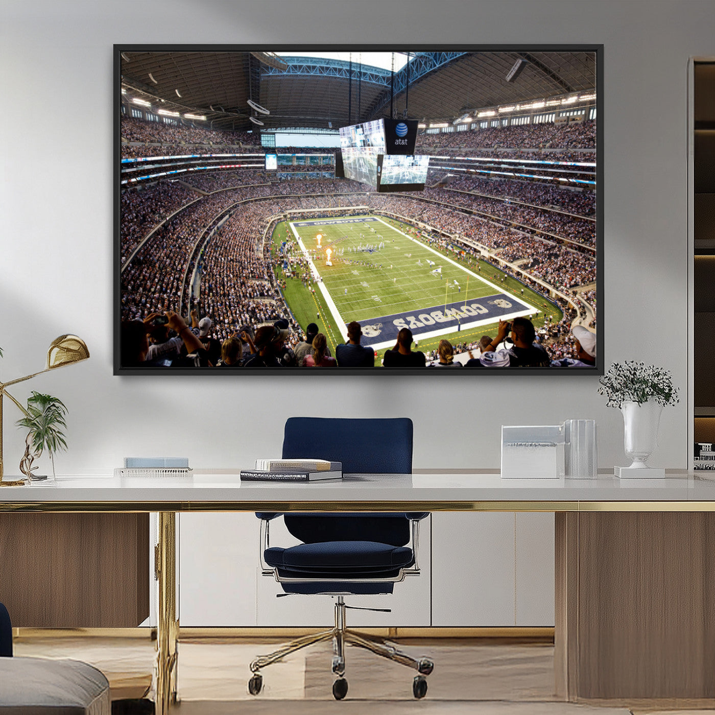 MGV-FC-36X24 - Dallas Cowboys Football Team Print - Arlington AT&T Stadium Wall Art Canvas Print