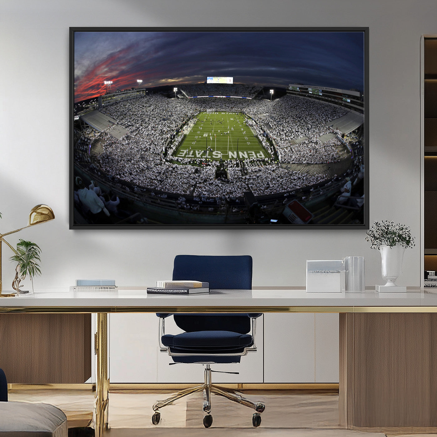 MGV-FC-36X24 - Penn State University Nittany Lions Football Team Print - University Park Beaver Stadium Wall Art
