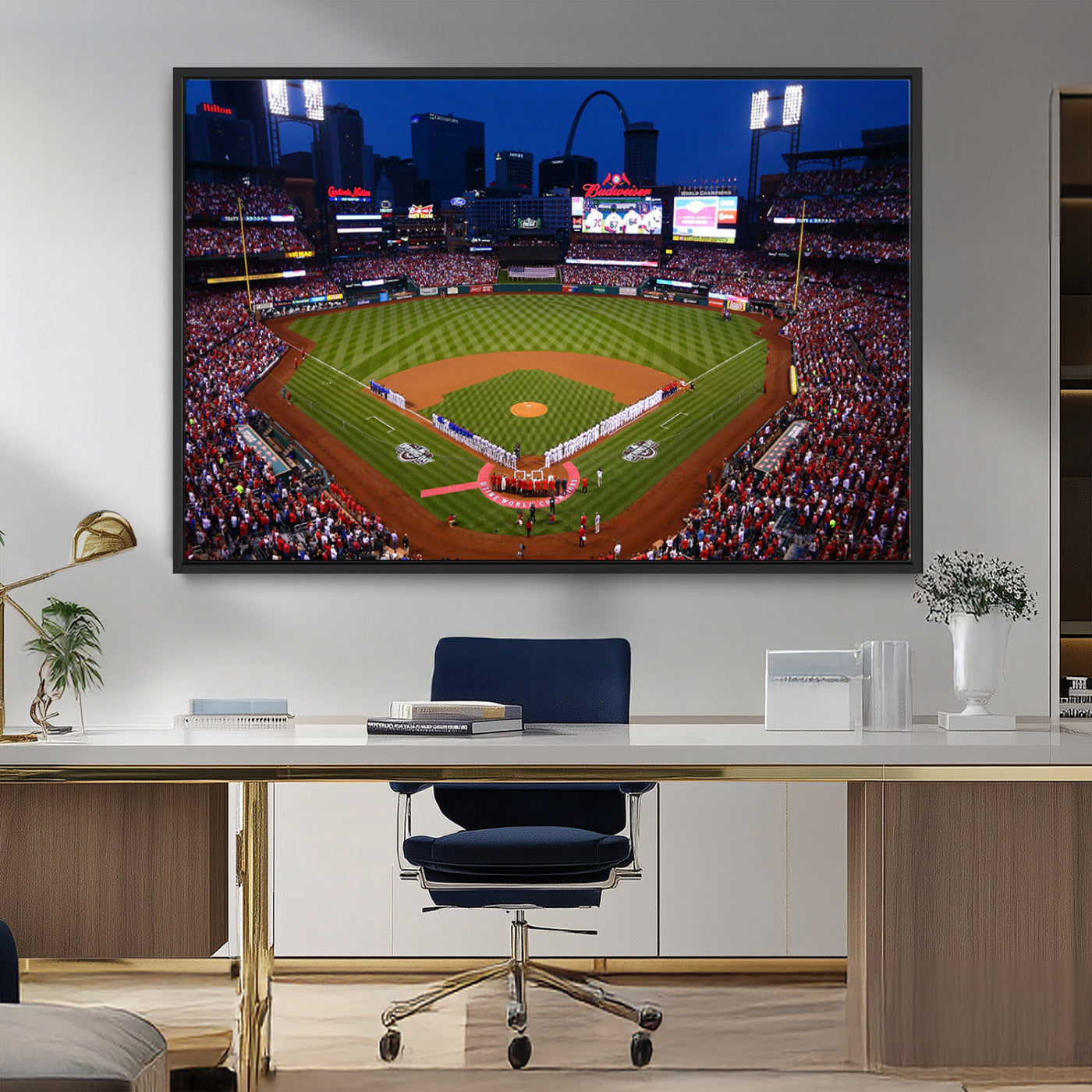MGV-FC-36X24 - St. Louis Cardinals Baseball Team Print - Busch Stadium Wall Art Canvas Print