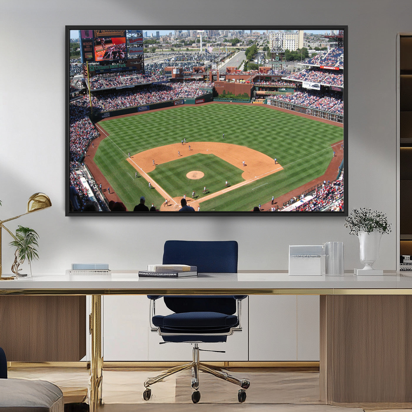 MGV-FC-36X24 - Philadelphia Phillies Baseball Team Print - Philadelphia Citizens Bank Park Stadium Wall Art Canvas