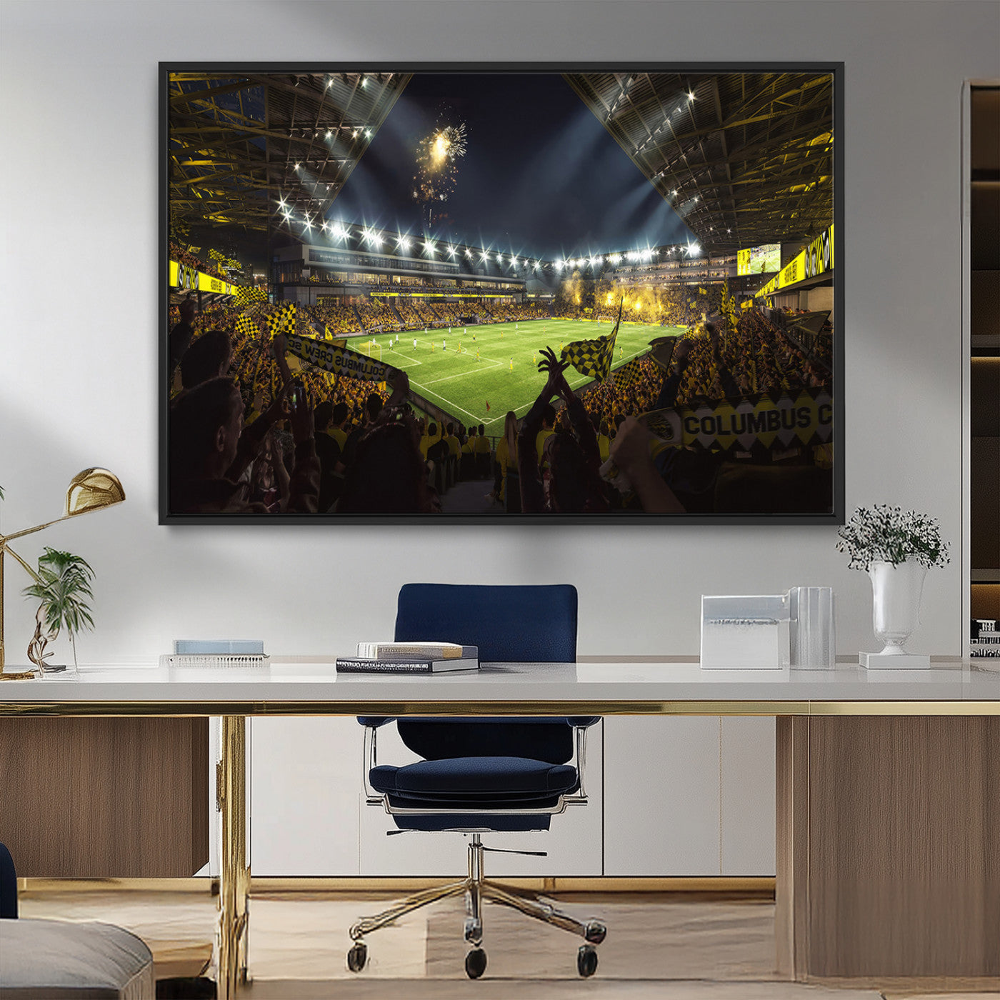 MGV-FC-36X24 - Columbus Crew Soccer Team Print - Columbus Crew Stadium Wall Art Canvas Print