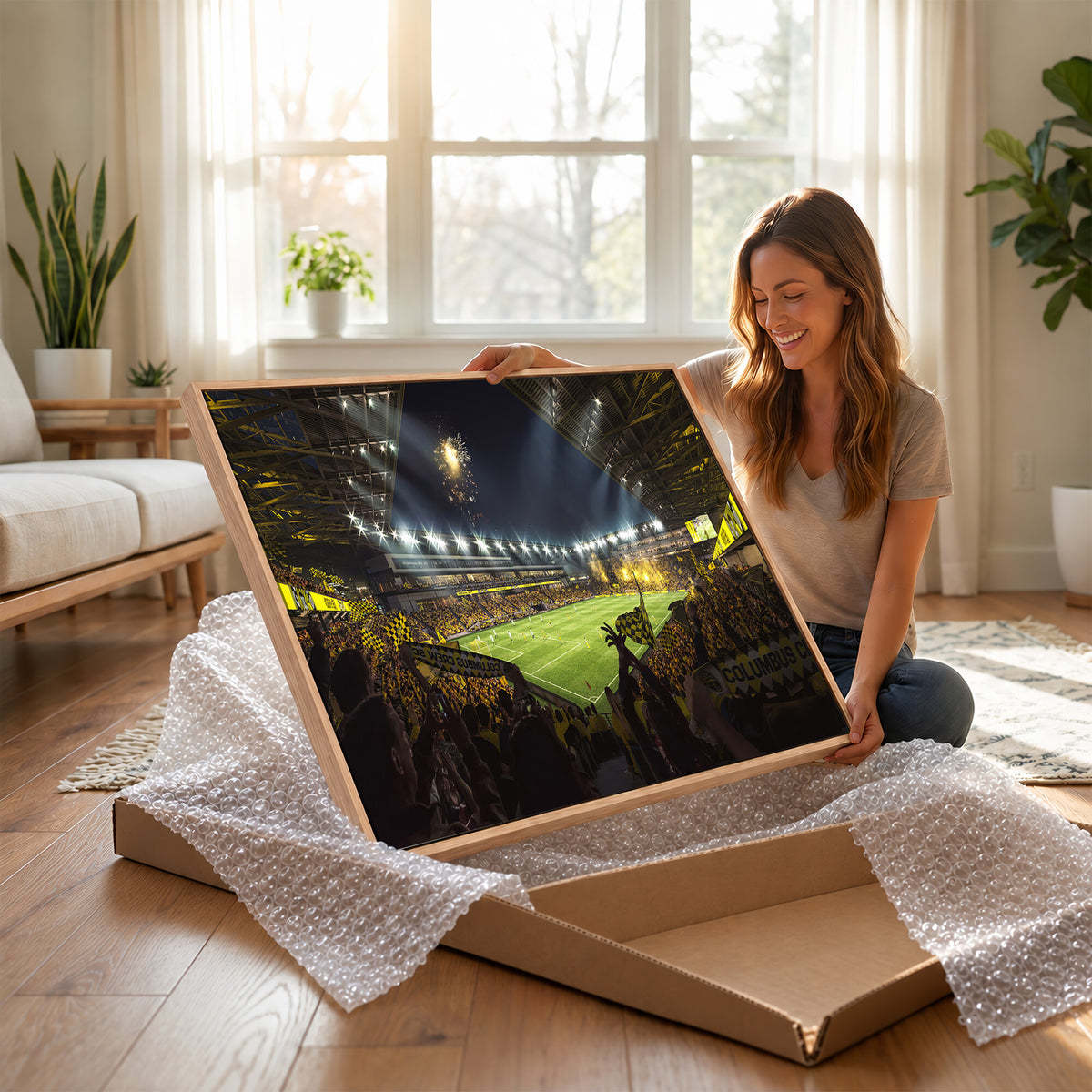 51122-MGV-CV-36X24 - Columbus Crew Soccer Team Print - Columbus Crew Stadium Wall Art Canvas Print