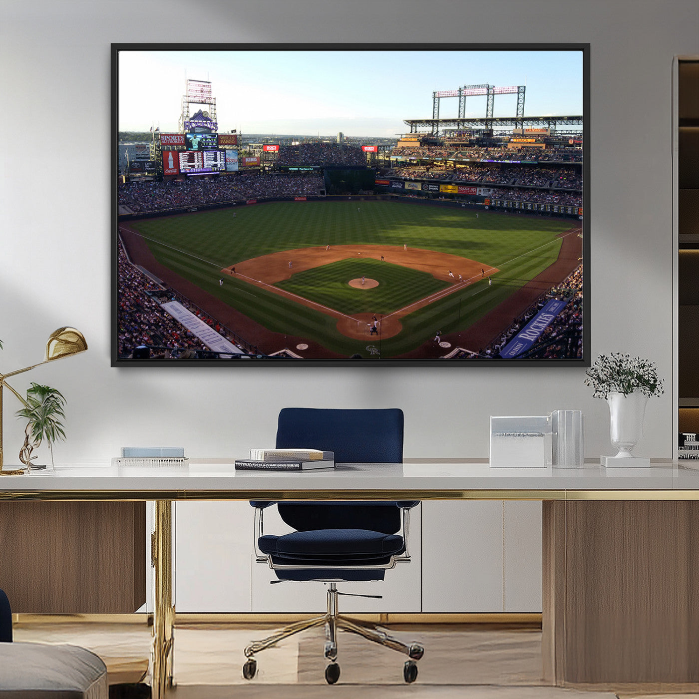 MGV-FC-36X24 - Colorado Rockies Coors Field Wall Art Canvas Print - MLB Baseball Stadium