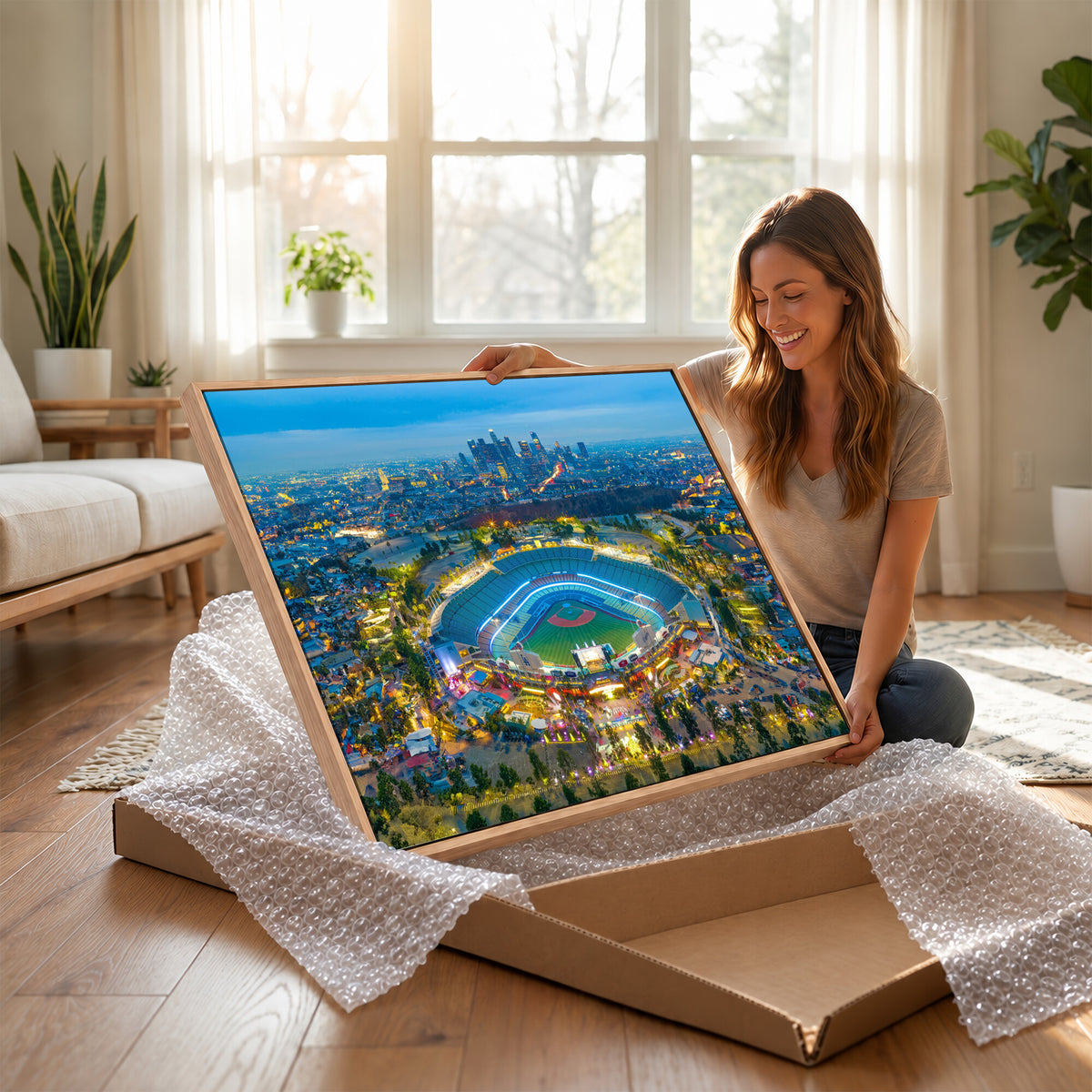 78144-MGV-CV-36X24 - Los Angeles Dodgers Wall Art Canvas, Dodger Stadium Wall Art