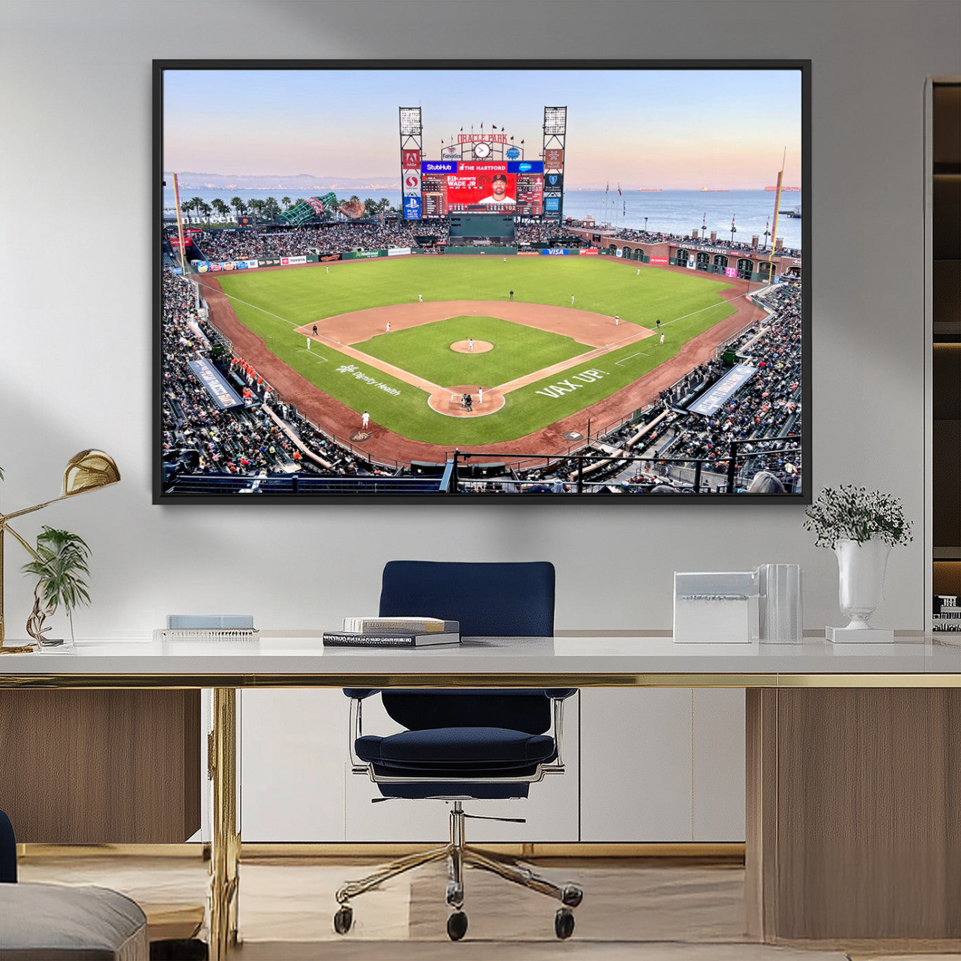 MGV-FC-36X24 - San Francisco Giants Baseball Team Print - Oracle Park Stadium Wall Art Canvas Print