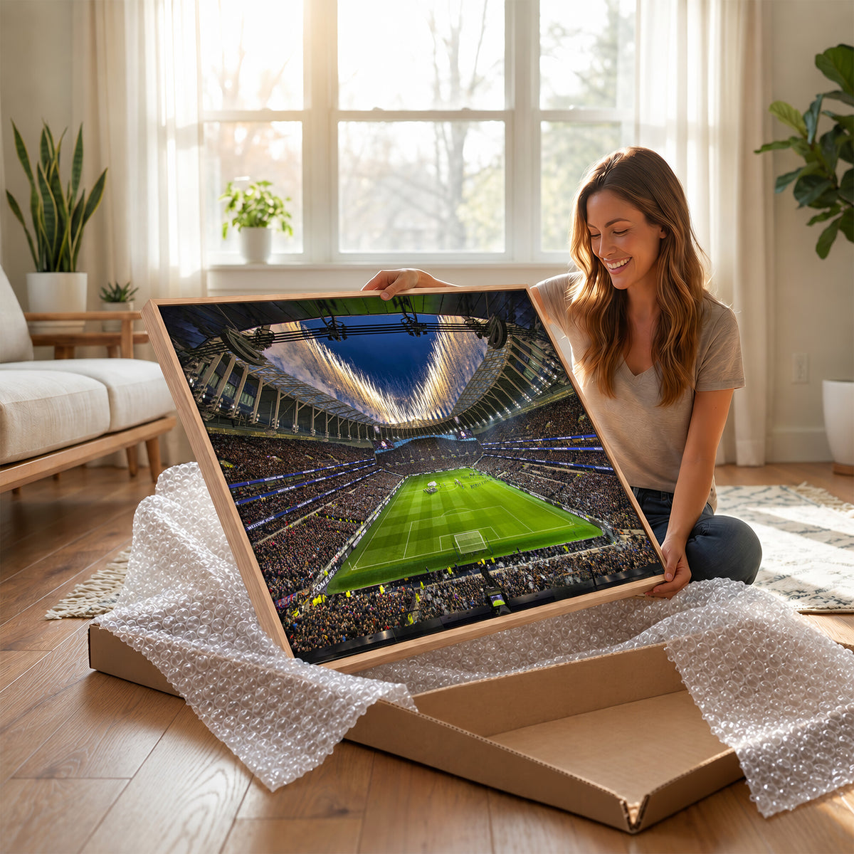 40157-MGV-CV-36X24 - Tottenham Hotspur Football Team Print, London Tottenham Hotspur Stadium Wall Art