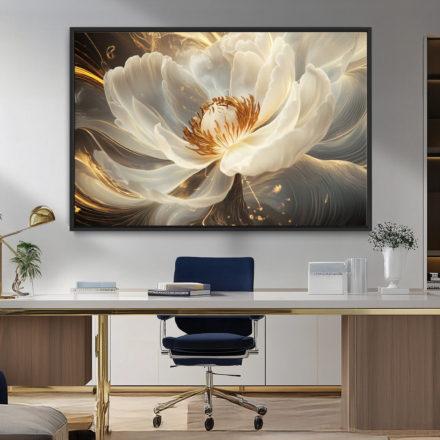 MGV-FC-36X24 - Abstract Floral Wall Art Canvas Print