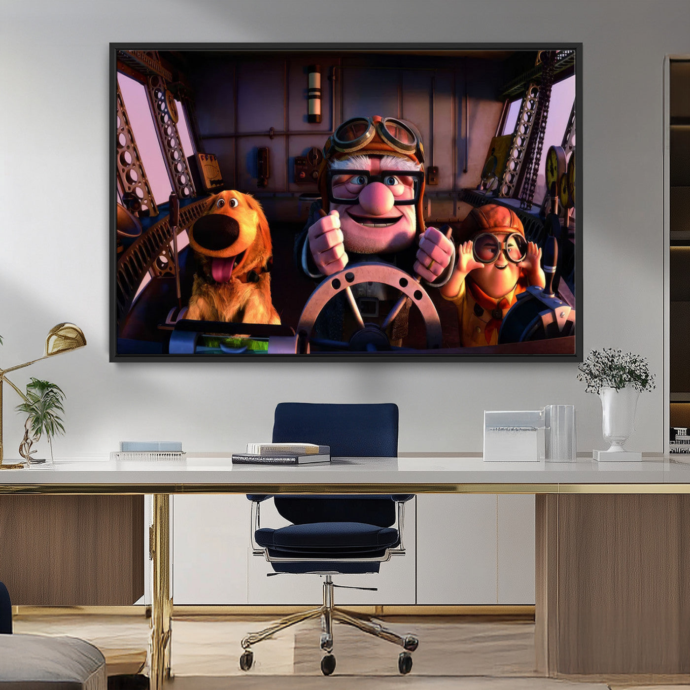 MGV-FC-36X24 - Carl Russel And Dog, Movie Up Poster, Movie Up Wall Art, Movie Up Poster Print, Carl