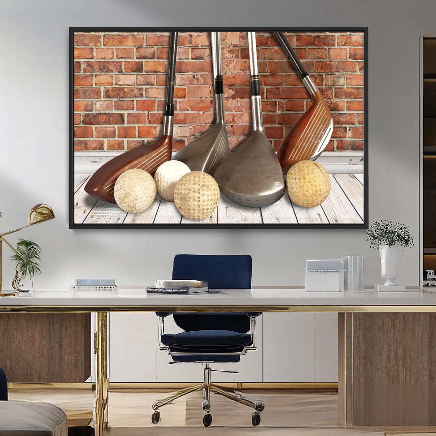 MGV-FC-36X24 - Vintage Golf Ball Wall Art Canvas Print | Golf Decor for Man Cave or Office | Ready to Hang and