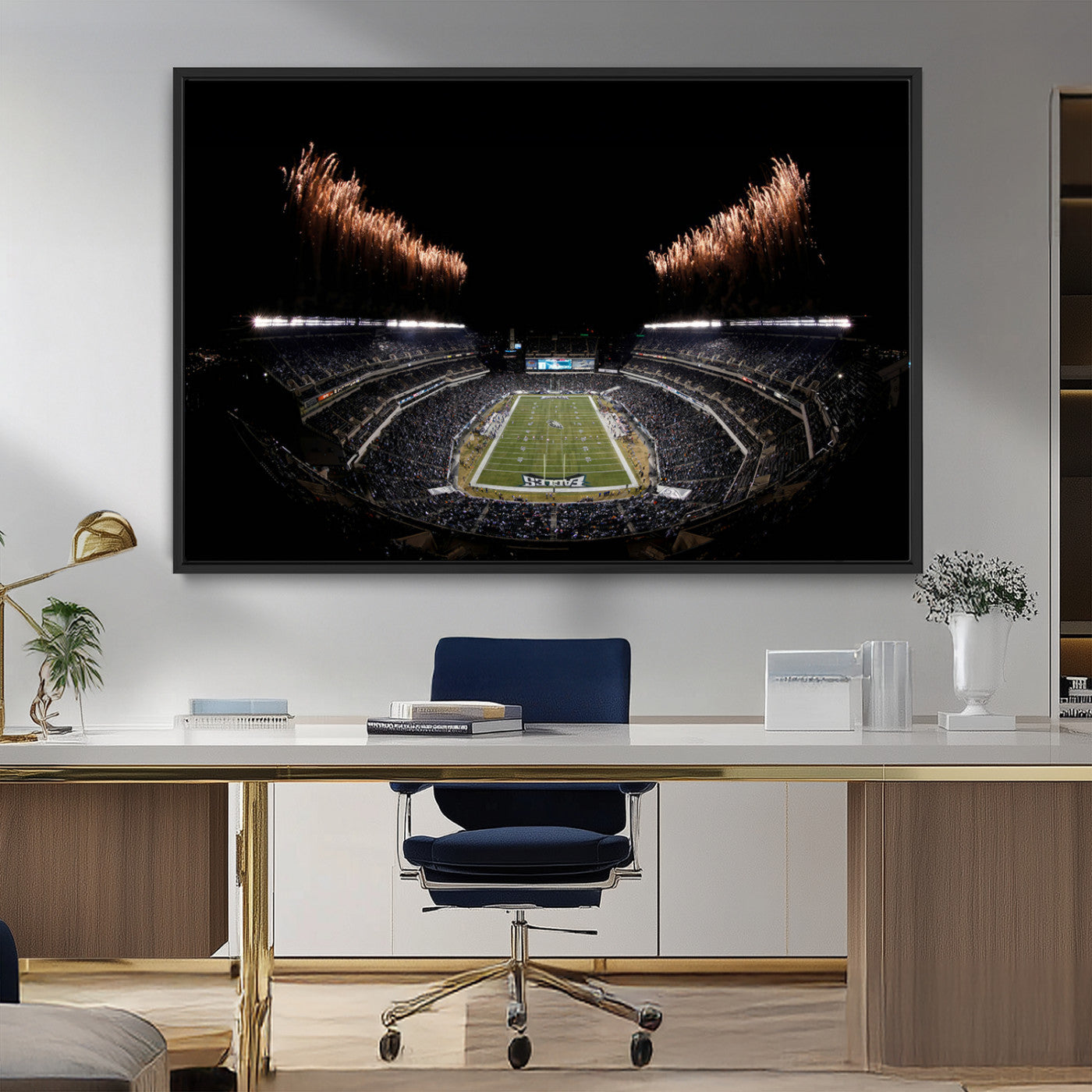 MGV-FC-36X24 - Eagles Field Stadium Wall Art | Philadelphia Eagles Football Team Print - Philadelphia Lincoln