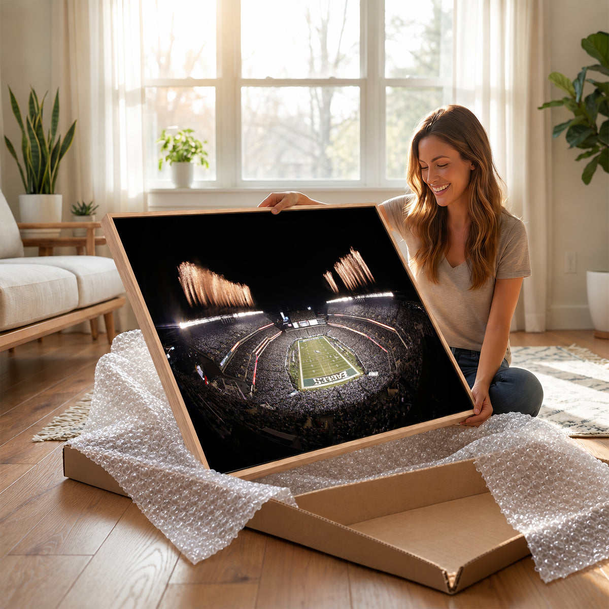 48893-MGV-CV-36X24 - Eagles Field Stadium Wall Art, Lincoln Financial Field