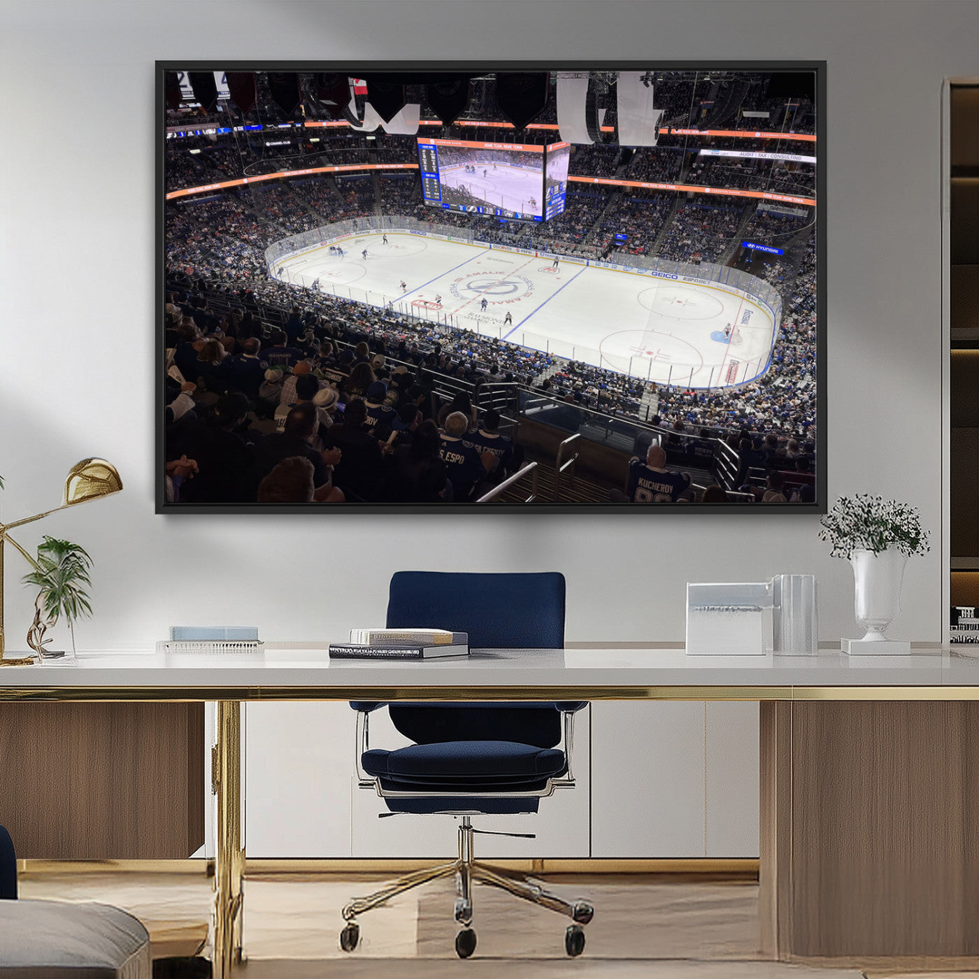 MGV-FC-36X24 - Amalie Arena Florida Wall Art Canvas Print - NHL Hockey Stadium Print
