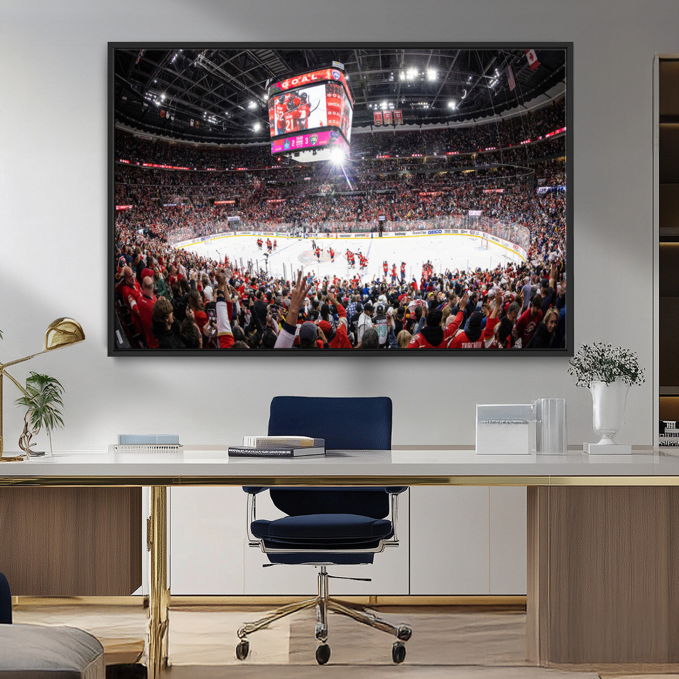 MGV-FC-36X24 - Amerant Bank Arena Wall Art Canvas Print - Basketball Arena Stadium Print