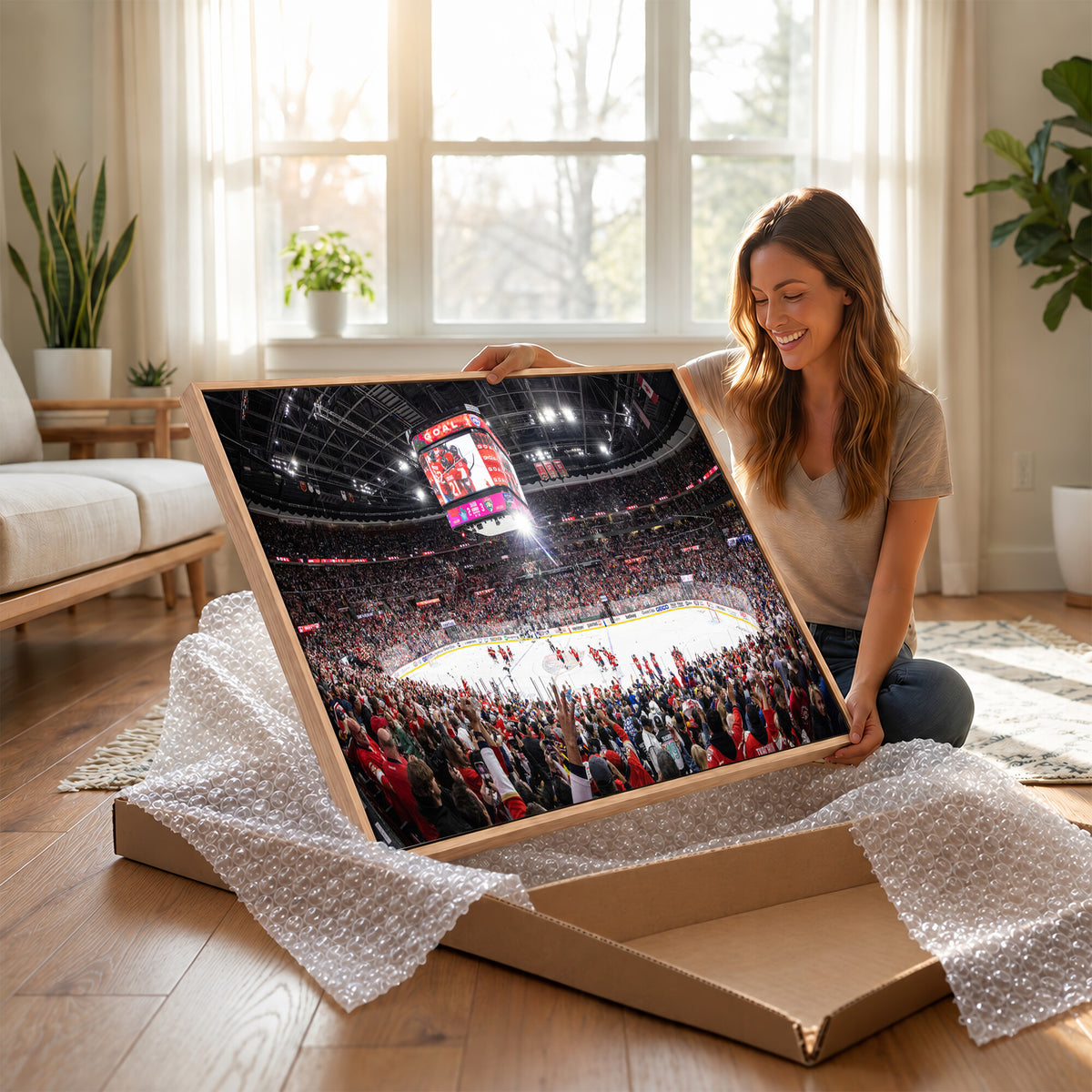 15750-MGV-CV-36X24 - Amerant Bank Arena Wall Art Canvas Print, Hockey Arena