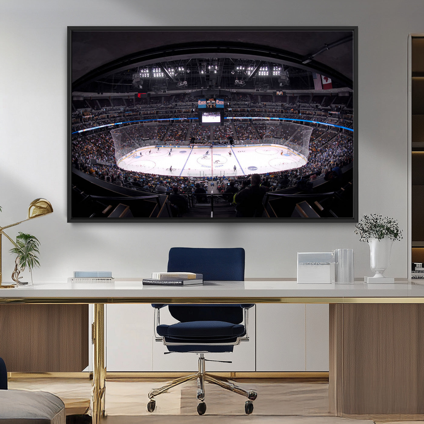 MGV-FC-36X24 - Ball Arena Denver Colorado Avalanche Hockey Team Wall Art Canvas Print - Denver Ice Hockey Stadium
