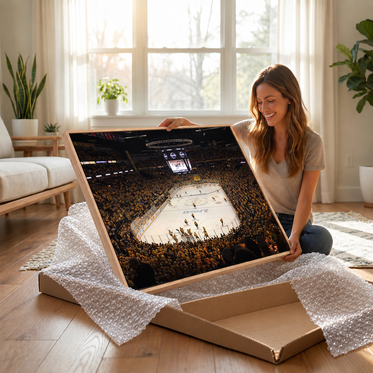 99407-MGV-CV-36X24 - Bridgestone Arena - Nashville Predators Hockey Team Print - Nashville Wall Art Canvas Print