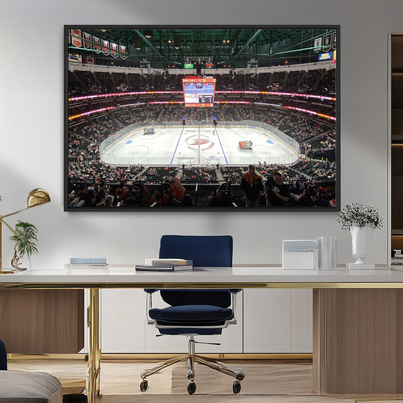MGV-FC-36X24 - Honda Center California Anaheim Ducks Ice Hockey Stadium Canvas Print Wall Art