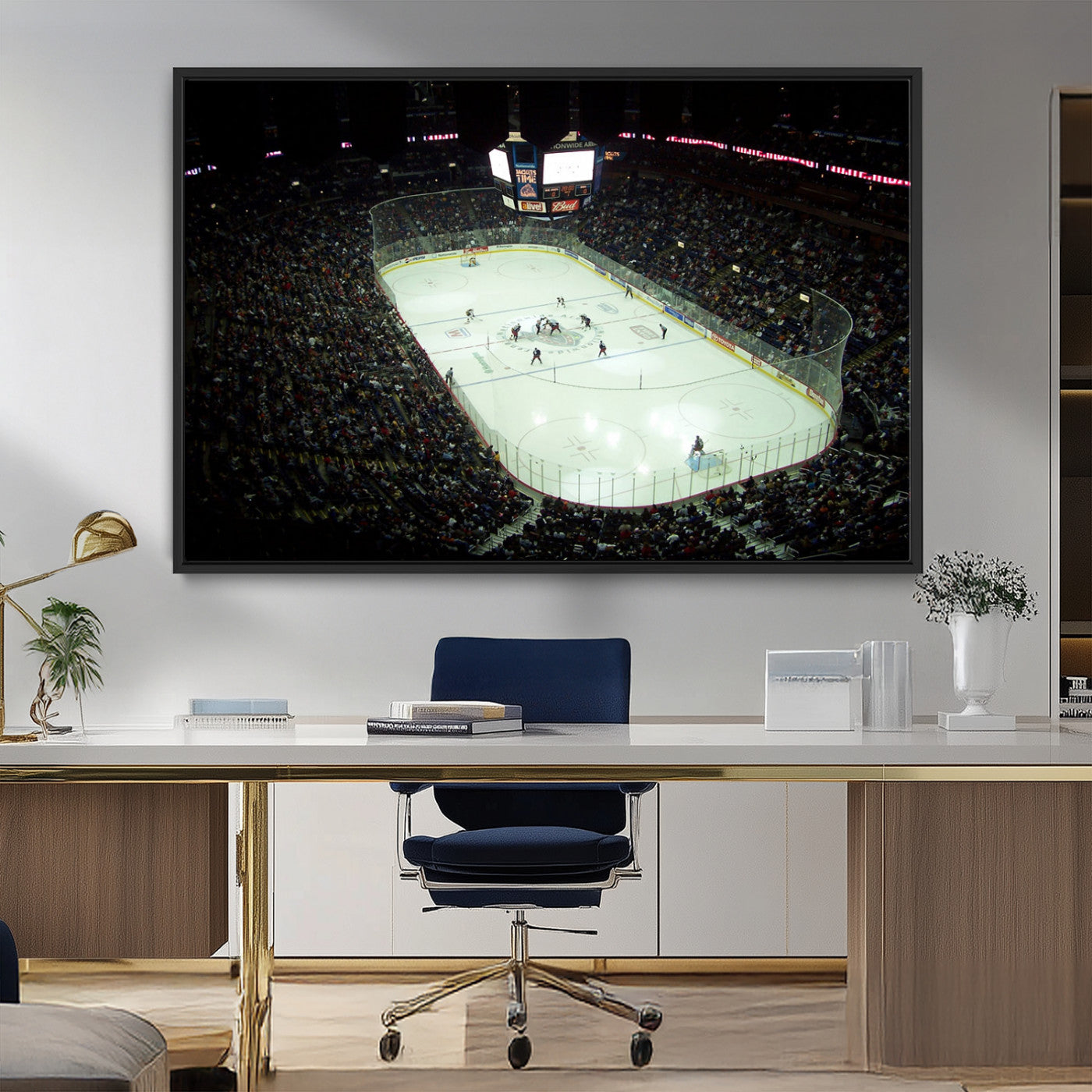 MGV-FC-36X24 - Nationwide Arena Ohio Columbus Blue Jackets Hockey Stadium Canvas Print Wall Art